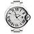 Cartier Balloon Blue Steel Uhr Silber