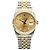 Rolex Orologio Combi da Uomo Datejust con Quadrante Oro Champagne e Diamanti D'oro