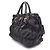 Prada Tote e borsa a tracolla in Tessuto Gaufre Nero - vista 2
