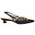Gucci Scarpe slingback con morsetto in pelle nera Nero