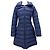 Chaqueta larga de plumón Moncler Flametta Azul - vista 2