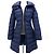 Chaqueta larga de plumón Moncler Flametta Azul - vista 3