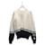 Louis Vuitton Monogram Block Strickpullover mit goldenem Reißverschluss Weiß  - Ansicht 1