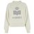 Isabel Marant Sweatshirt aus Fleece MOBY Glitter Logo Ecru Weiß