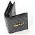 Saint Laurent Black Monogram Grained Poudre Embossed Leather Small Wallet stamp: - view 17