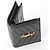 Saint Laurent Black Monogram Grained Poudre Embossed Leather Small Wallet stamp: - view 8