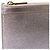 Thom Browne Clutch a tre strisce argento metallizzato Medium - vista 3