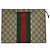 Gucci Clutch GG Supreme Web Dorado
