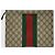 Gucci Clutch GG Supreme Web Dorado - vista 7
