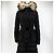 Abrigo largo acolchado de piel de mapache Moncler Chloe Plata - vista 2