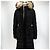Abrigo largo acolchado de piel de mapache Moncler Chloe Plata - vista 3