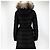 Abrigo largo acolchado de piel de mapache Moncler Chloe Plata - vista 6