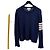 Thom Browne Strickpullover aus Wolle mit Rundhalsausschnitt und diagonalen Streifen in Navy Blau