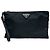 Prada Pochette in pelle Saffiano Re-Nylon Nero