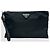 Prada Pochette in pelle Saffiano Re-Nylon Nero - vista 2