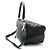 Givenchy Borsa a tracolla Pandora Medium in pelle di pecora nera stropicciata argento Nero - vista 3