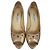 Jimmy Choo Salto alto de dedos abertos para mulher Dourado