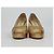 Jimmy Choo Salto alto de dedos abertos para mulher Dourado - vista 2