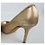 Jimmy Choo Salto alto de dedos abertos para mulher Dourado - vista 5