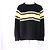 Céline Oversized Strickpullover für Herren aus gebürsteter Baumwolle mit Streifen Weiß