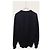 Louis Vuitton Langarm-Strickpullover mit Rundhalsausschnitt und Ton-in-Ton-Monogramm in Schwarz - Ansicht 4