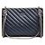 Gucci Borsa a tracolla GG Marmont in matelassé chevron blu con catena dorata - vista 2
