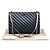 Gucci Borsa a tracolla GG Marmont in matelassé chevron blu con catena dorata - vista 3