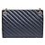 Gucci Borsa a tracolla GG Marmont in matelassé chevron blu con catena dorata - vista 5