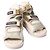 Chanel Sandali high-top con logo Velcro Bianco