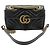 Gucci Borsa a tracolla mini GG Marmont trapuntata Nero