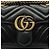 Gucci Borsa a tracolla mini GG Marmont trapuntata Nero - vista 6