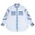 Burberry IVANNA Seidenbluse für Damen Oversized-Passform Blau