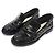 Chanel Mocassino da donna con catena logo CC in pelle vernice nera Nero - vista 2