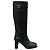 Dior Botas altas de tacón en piel de becerro Negro - vista 2
