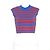 Hermès Chaleco de punto a rayas crop para mujer Azul