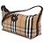 Burberry Borsa a Spalla Check Highland Canvas Marrone - vista 4