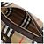 Burberry Borsa a Spalla Check Highland Canvas Marrone - vista 8