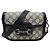 Horsebit 1955 Gucci Mini borsa a tracolla GG Supreme Horsebit blu e beige