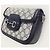 Horsebit 1955 Gucci Mini borsa a tracolla GG Supreme Horsebit blu e beige - vista 3