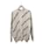 Balenciaga Weißer Strickpullover mit durchgehendem Multi-Logo-Print  - Ansicht 1