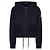 Moncler Baumwoll-Kapuzenpullover mit Reißverschluss und Strickdetails Blau