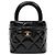 Chanel Borsa Tote Vanity trapuntata in vernice nera Nero