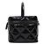 Chanel Borsa Tote Vanity trapuntata in vernice nera Nero - vista 2