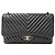 Chanel Agneau Chevron Classic Jumbo Nero