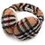 Burberry Cache-oreilles à carreaux en laine et cachemire beige sable pour junior - vista 2
