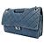 Chanel Borsa Flap Vintage in agnello Blu - vista 2
