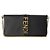 Fendi Graphy Ledergeldbörse mit Kette Schwarz