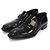 Loewe Mocassino da uomo in pelle nera lucida con logo argento Nero - vista 2