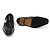 Loewe Mocassino da uomo in pelle nera lucida con logo argento Nero - vista 4