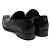 Loewe Mocassino da uomo in pelle nera lucida con logo argento Nero - vista 5